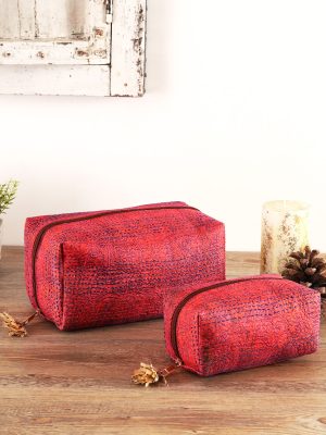 Silk Kantha Toiletry Bags