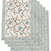 Silver Floral Placemat Set