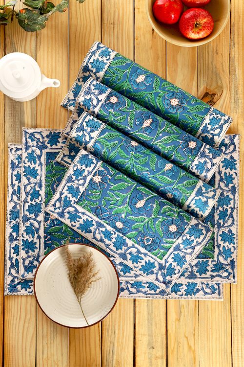 Blue Floral Placemats