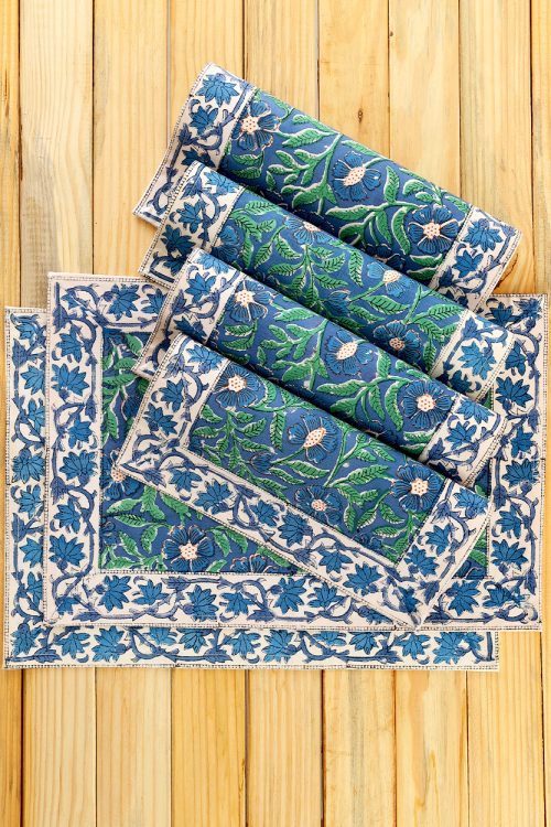 Blue Floral Placemats