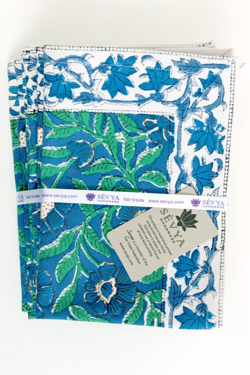 Blue Floral Placemat Set