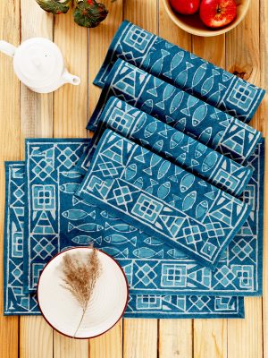 Indigo Fish Placemats