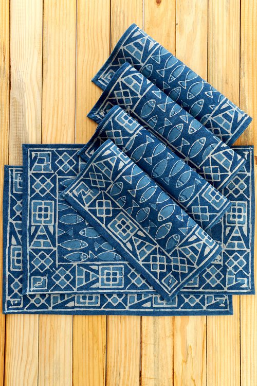 Indigo Fish Placemats