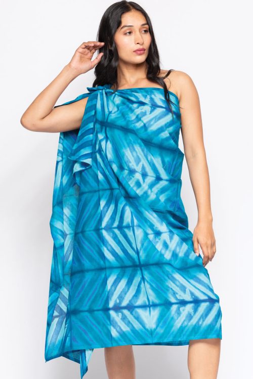 Blue Shibori Sarong