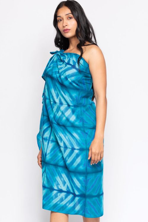 Blue Shibori Sarong