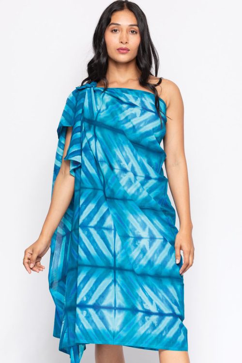 Blue Shibori Sarong