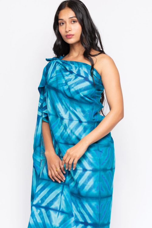 Blue Shibori Sarong