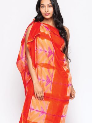 Orange Shibori Sarong