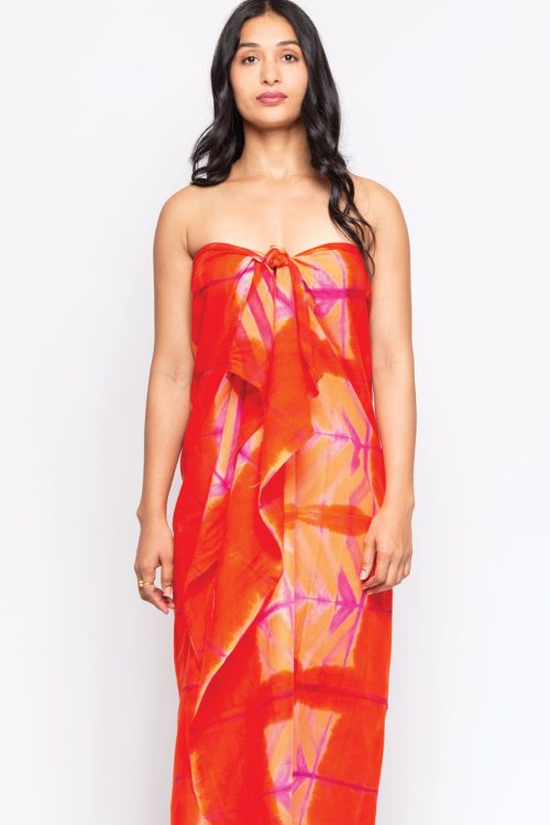 Orange Tie Dye Sarong