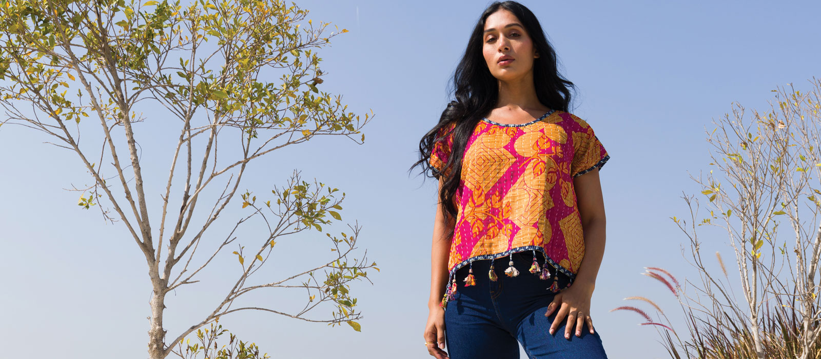 Sevya Handmade Kantha Crop Top