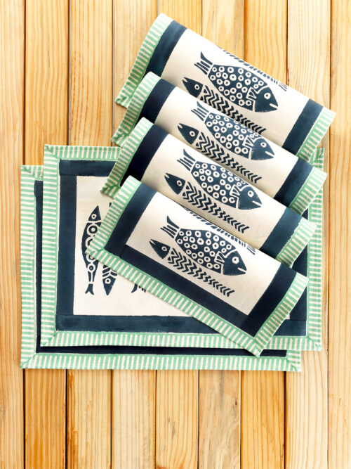 Navy Fish Placemats