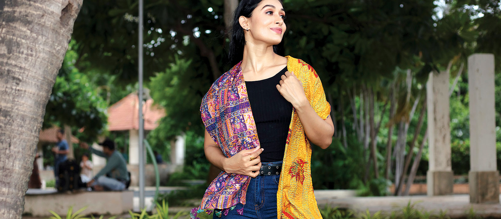 Handmade Silk Kantha Scarf