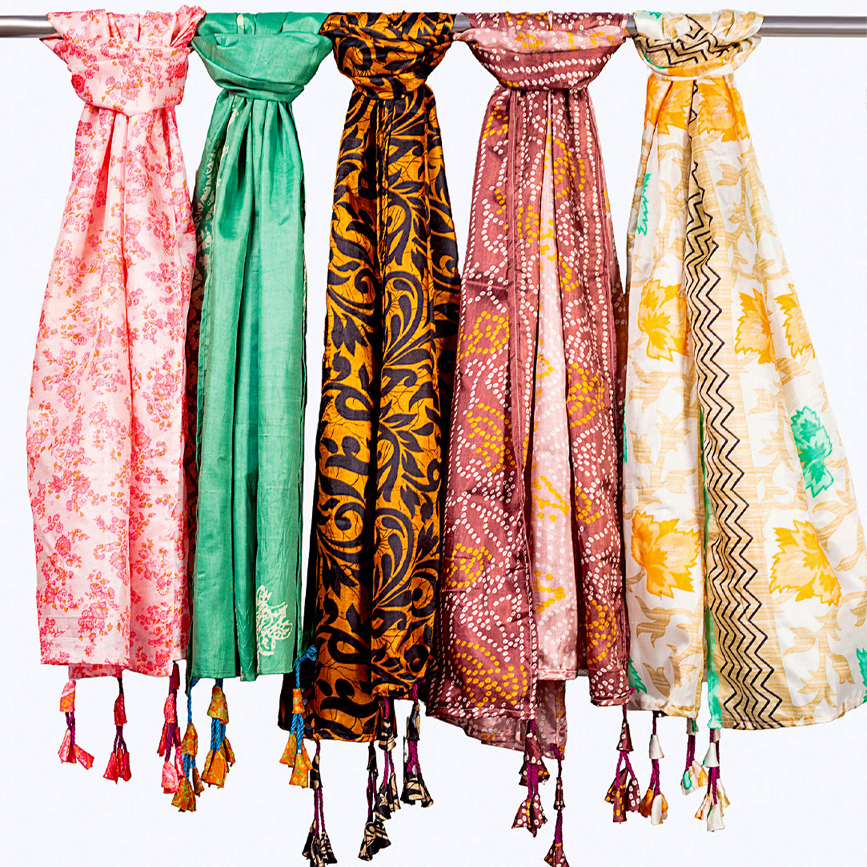 Recycled Silk Sari Scarves