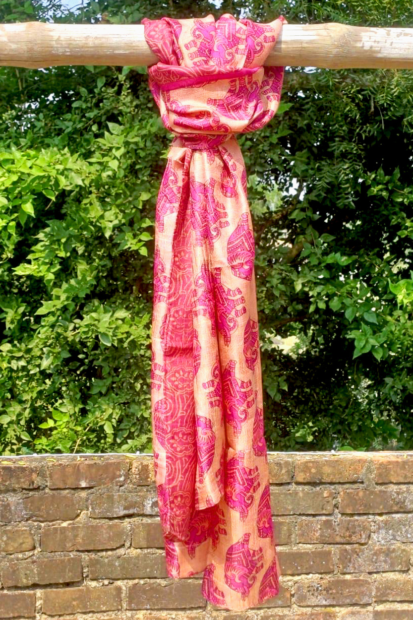 Up-Cycled Silk Sari Scarves