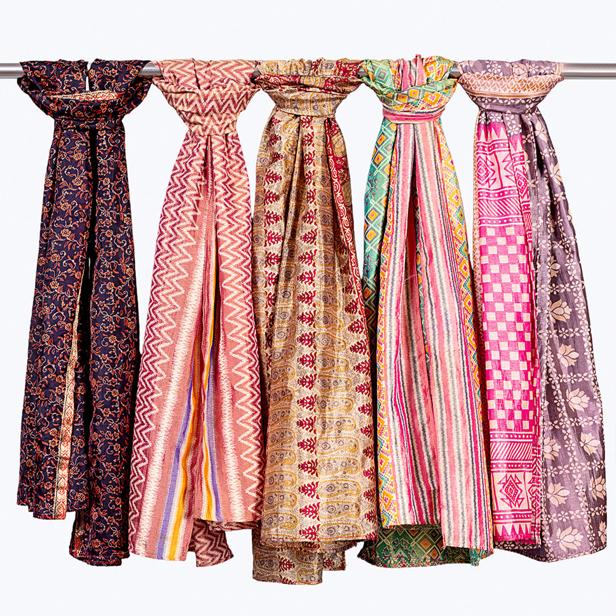 Recycled Silk Sari Scarves