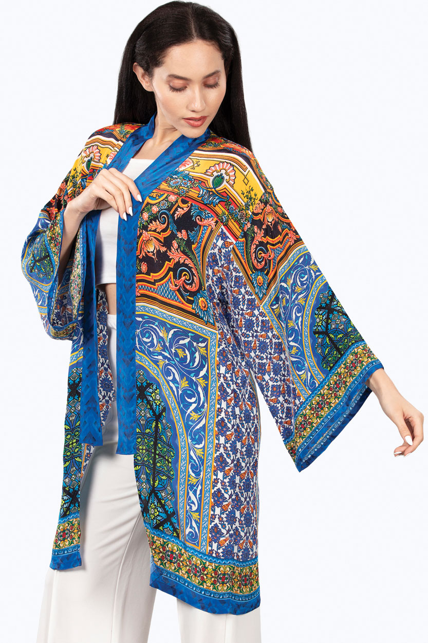 Blue Mosaic Kimono