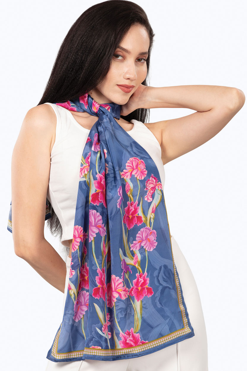 Dayita Lavender Floral Scarf