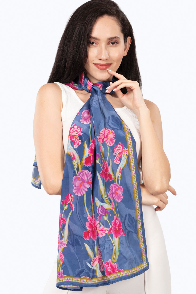 Dayita Lavender Floral Scarf