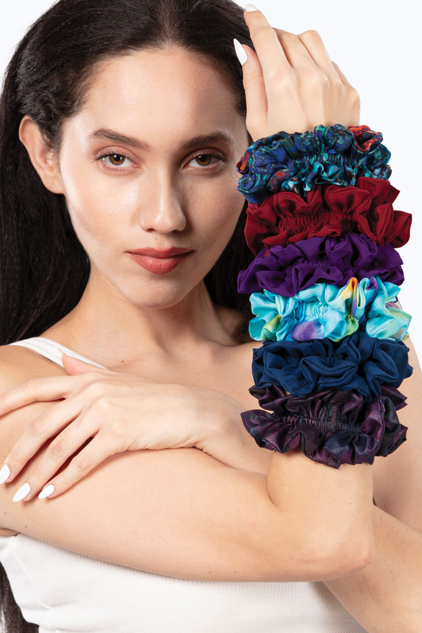 Silk Sari Scrunchies
