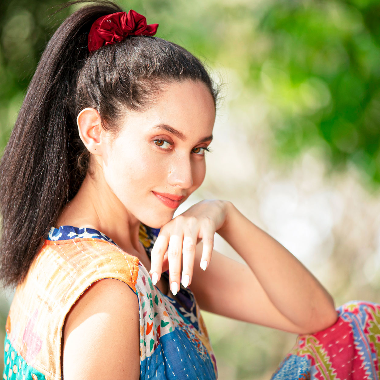 Silk Sari Scrunchies