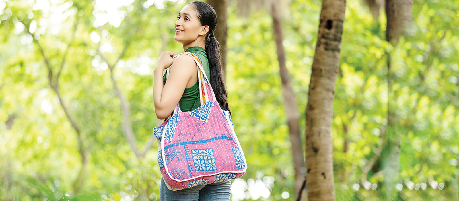 Kantha Market Bag