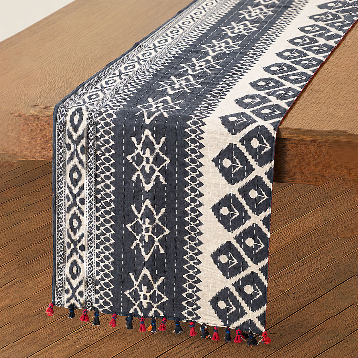 Black Kantha Table Runners