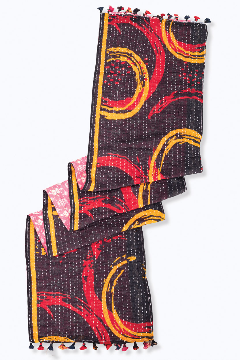 Black Kantha Table Runners