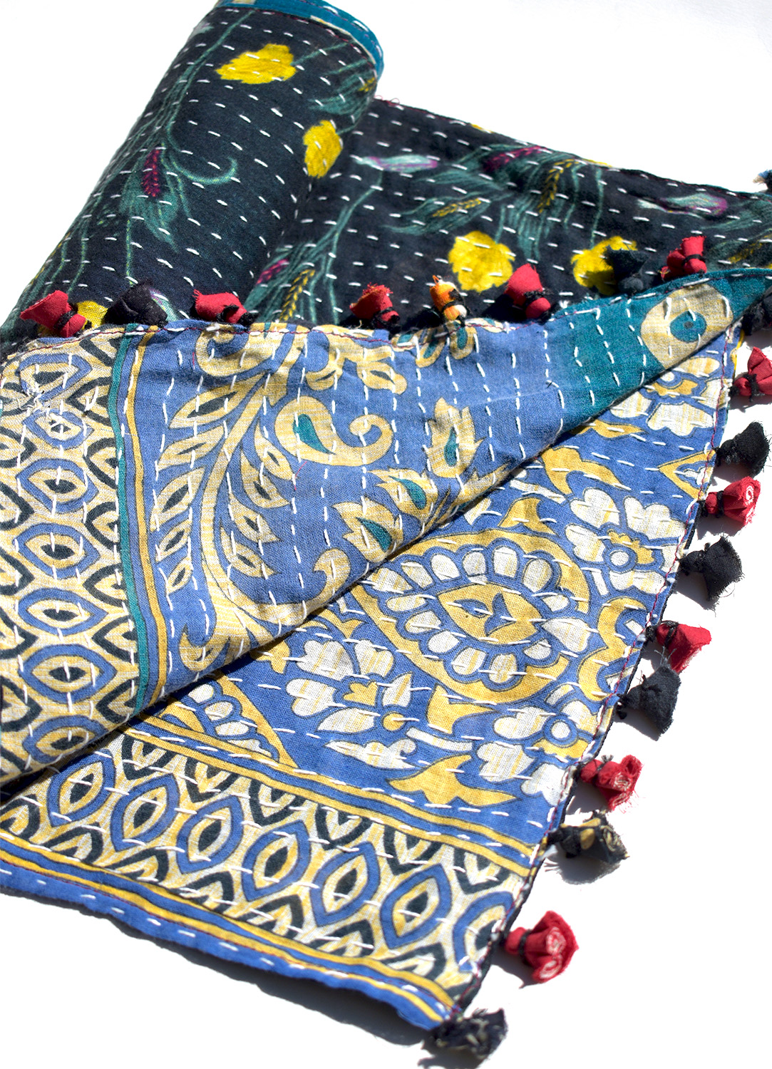 Black Kantha Table Runners