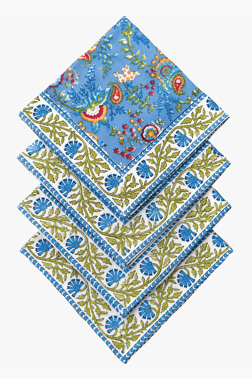 Blue Floral Napkins