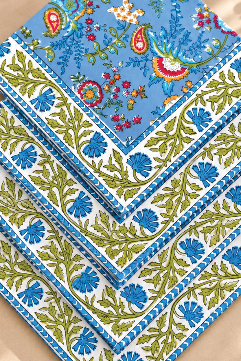 Blue Floral Napkins